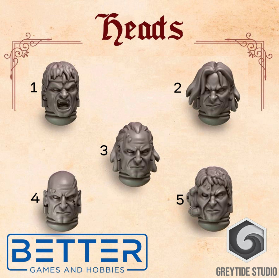 Heads - Crimson Lords - 2nd Born Marines