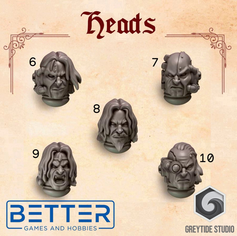 Heads - Crimson Lords - 2nd Born Marines