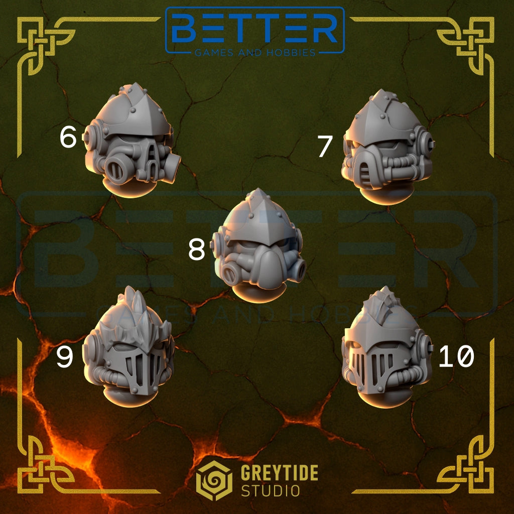 Heads pack 2 - Anvil Wardens for 2nd Born Marines