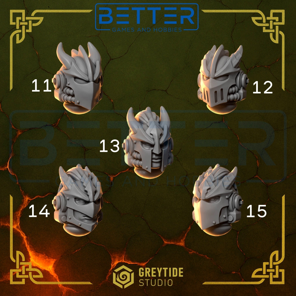 Heads pack 3 - Anvil Wardens for 2nd Born Marines