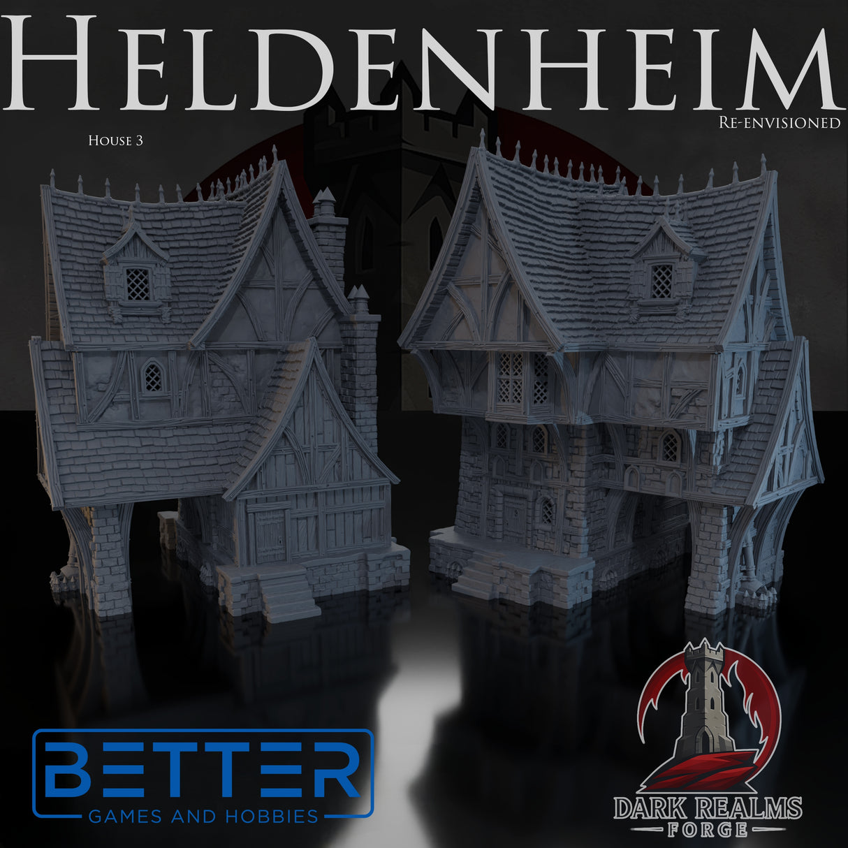 Heldenheim - Building 3. 32, 28, 15 & 10mm scale for Fantasy terrain, RPG