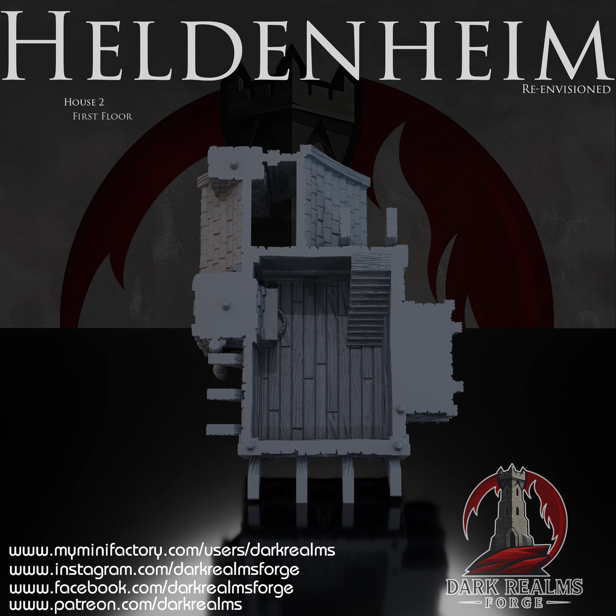 Heldenheim - Building 2. 32, 28, 15 & 10mm scale for Fantasy terrain, RPG