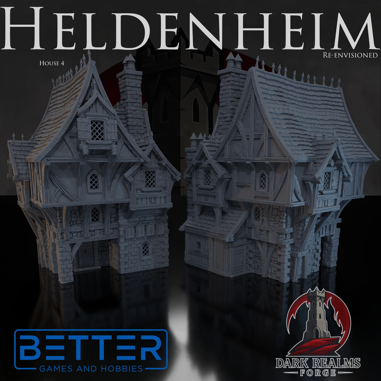 Heldenheim - Building 4. 32, 28, 15 & 10mm scale for Fantasy terrain, RPG