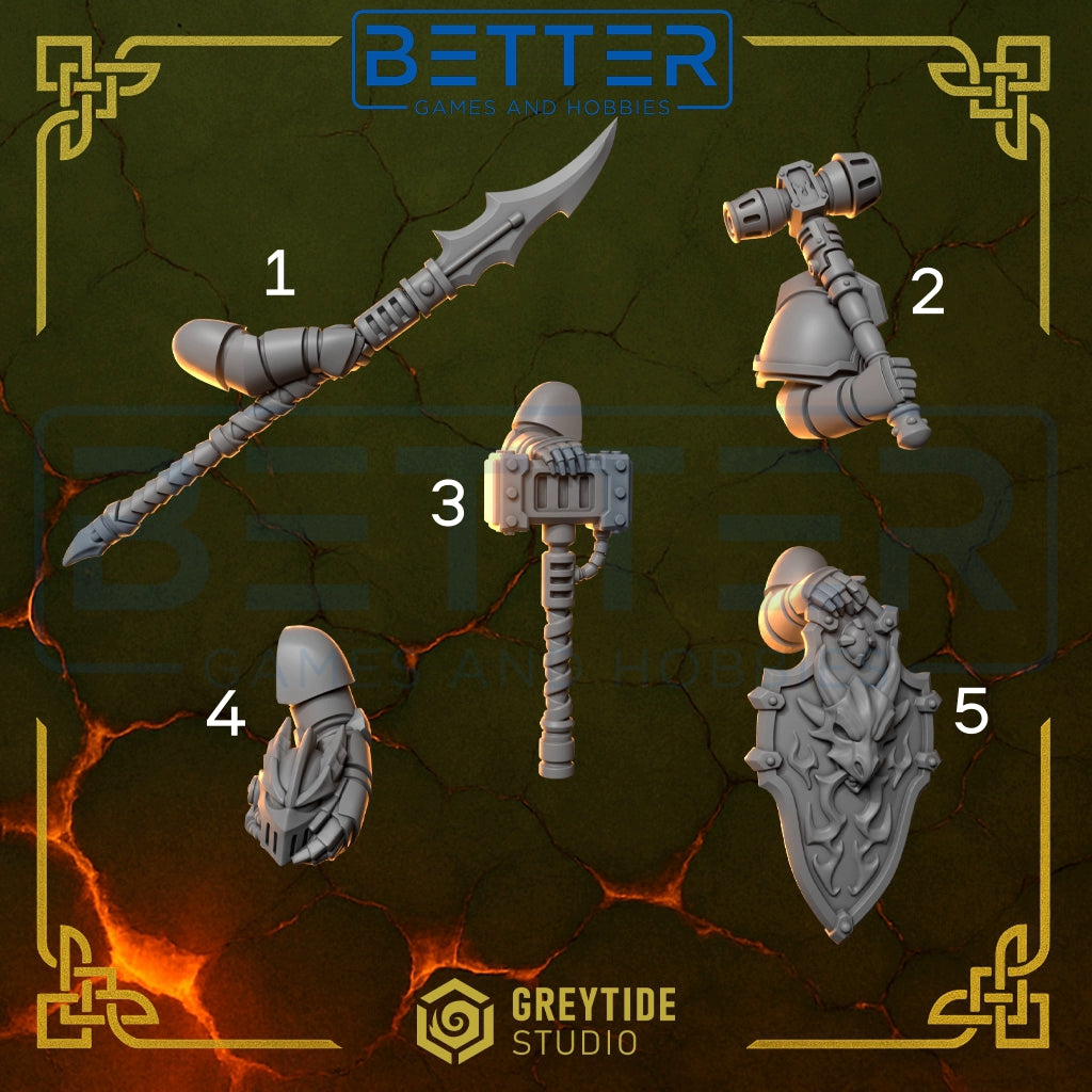 Heroic Poses - Anvil Wardens for 2nd Born Marines