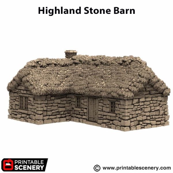 Highland Stone Barn - (28, 15, or 10mm scale) - King and Country