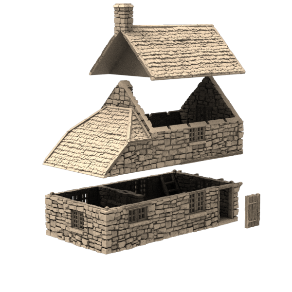 Holyhock Cottage - (28, 15, or 10mm scale) - King and Country