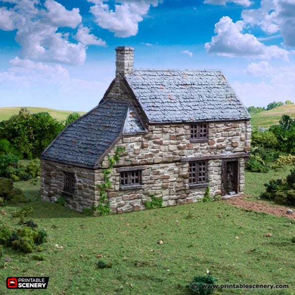 Holyhock Cottage - (28, 15, or 10mm scale) - King and Country