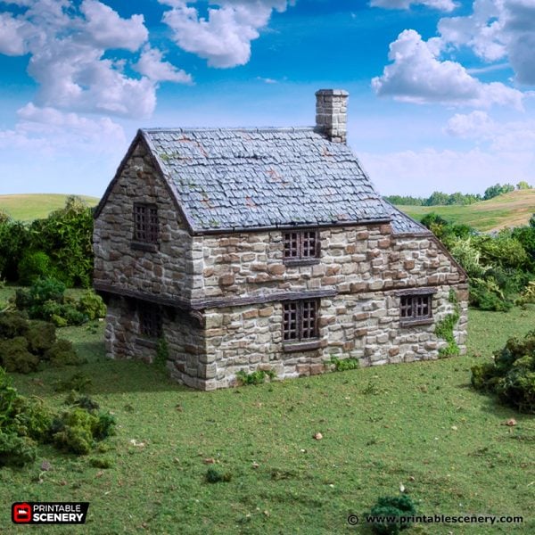 Holyhock Cottage - (28, 15, or 10mm scale) - King and Country