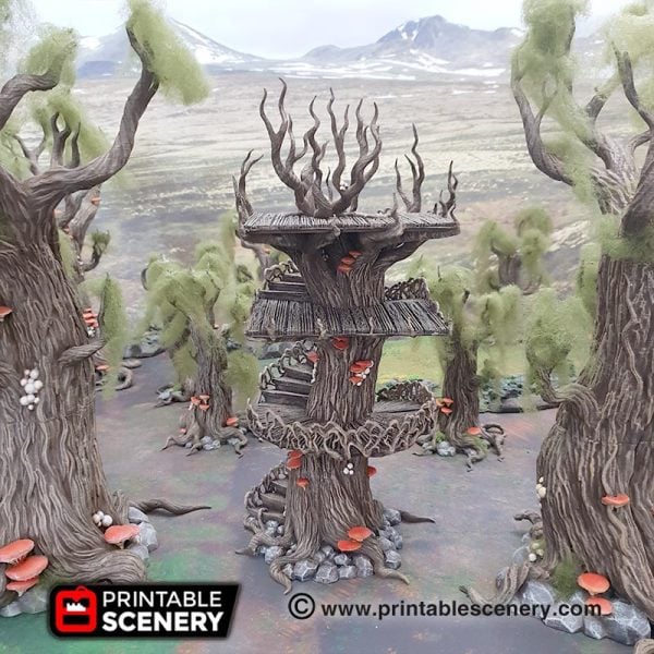 Ithillian Skyport - (28, 15 or 10mm scale) - Wood Elven