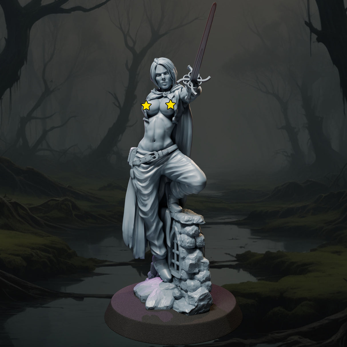 Kaelen the Hunter, Ladies of the Dark Age, NSFW, 32 and 75mm