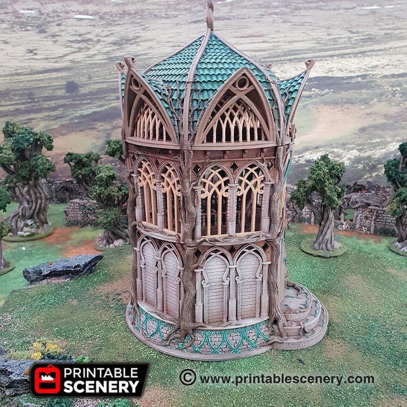 Elven Library - (28, 15 or 10mm scale) - Wood Elven
