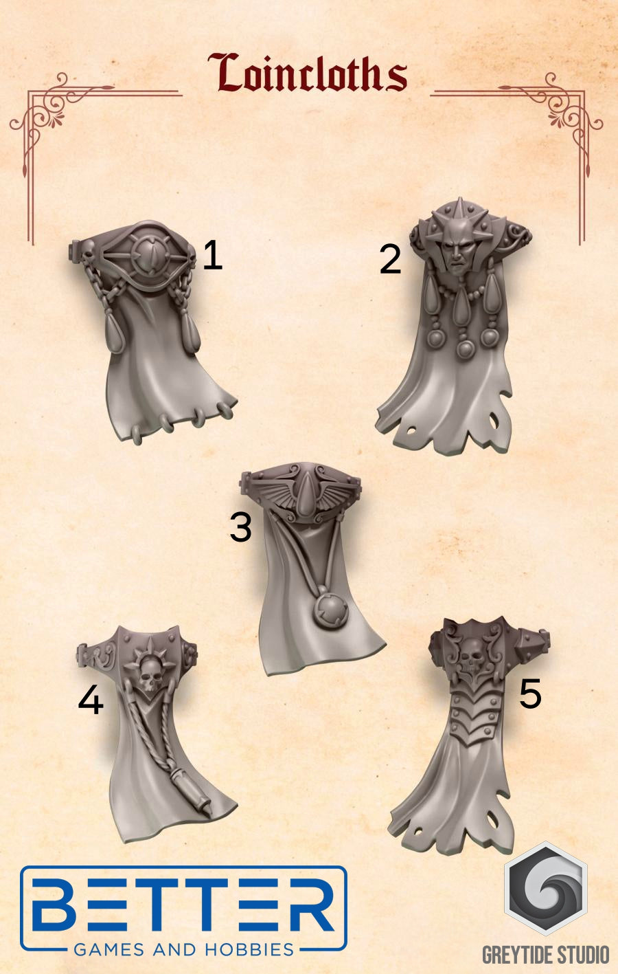 Loincloths - Crimson Lords for 2nd Born Marines