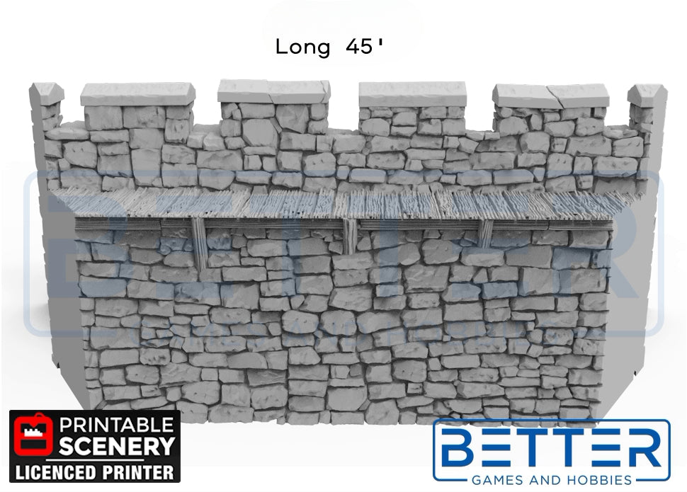 Norman Fort Wall Sections - (28, 15 or 10mm scale) - King and Country