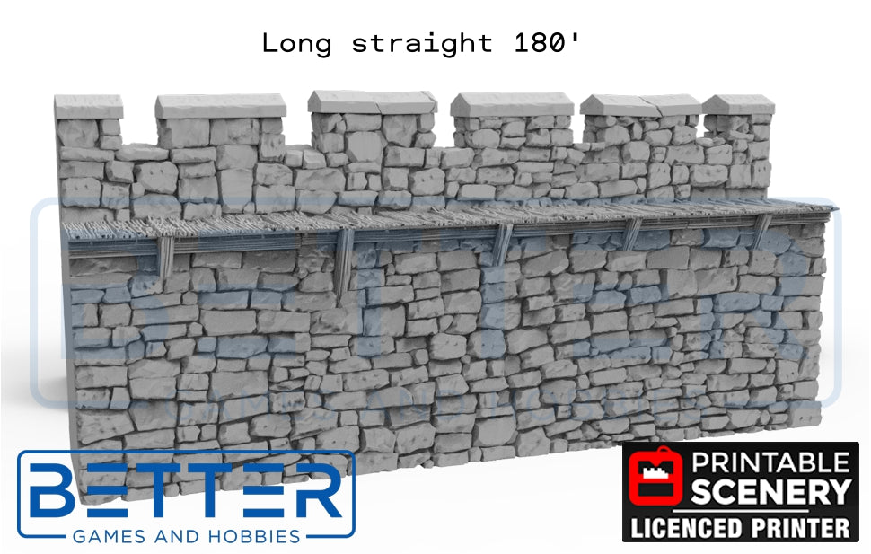 Norman Fort Wall Sections - (28, 15 or 10mm scale) - King and Country