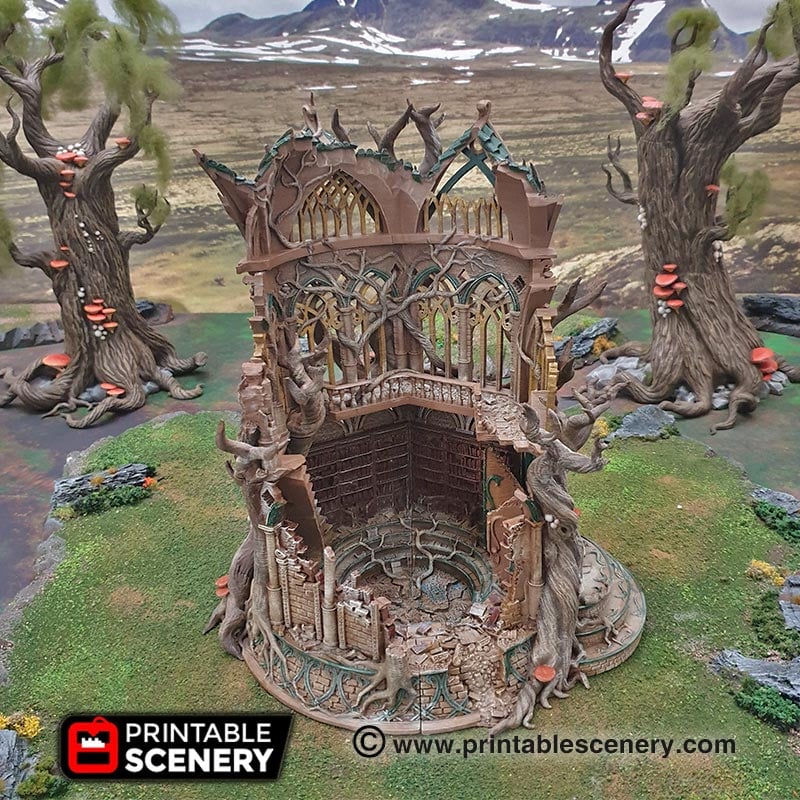 Lost Elven Library - (28, 15 or 10mm scale) - Wood Elven