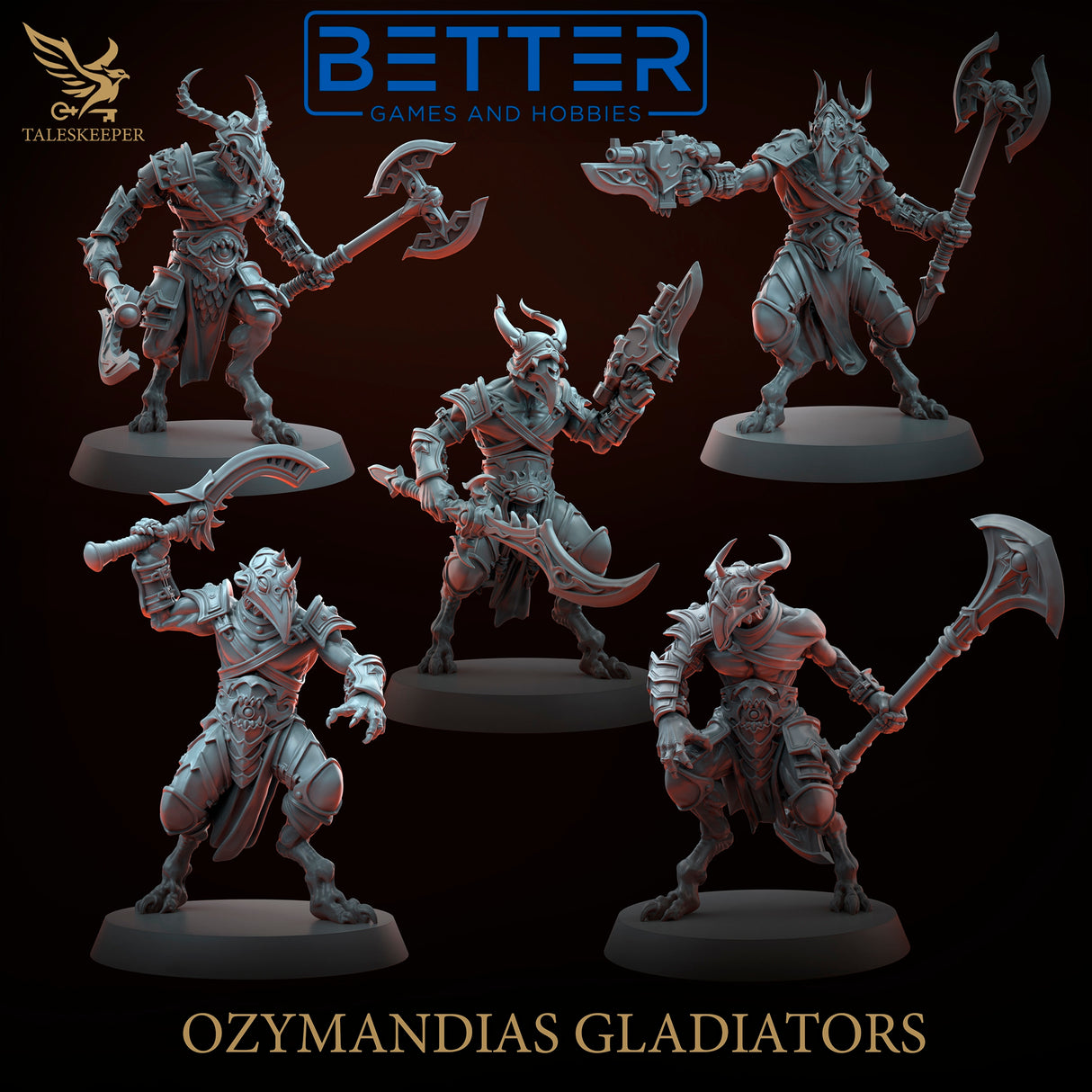 Ozymandias Gladiators - 28mm scale miniature for Sci-Fi and Fantasy Wargaming