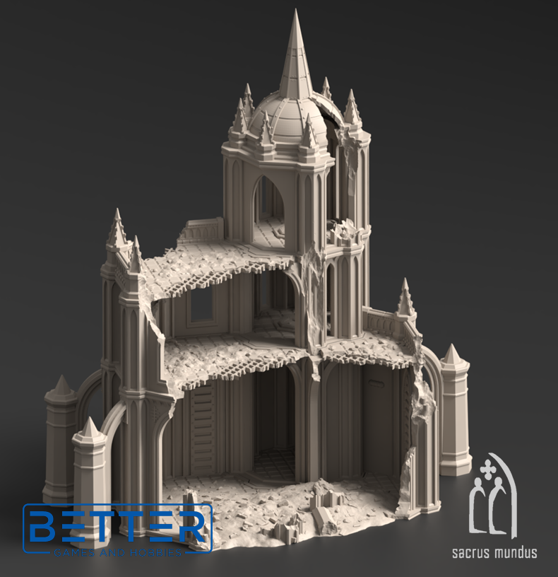 Desolation of Emerita - Imperial Suburb in Ruins. Tabletop terrain for Sci-Fi & Grimdark wargaming