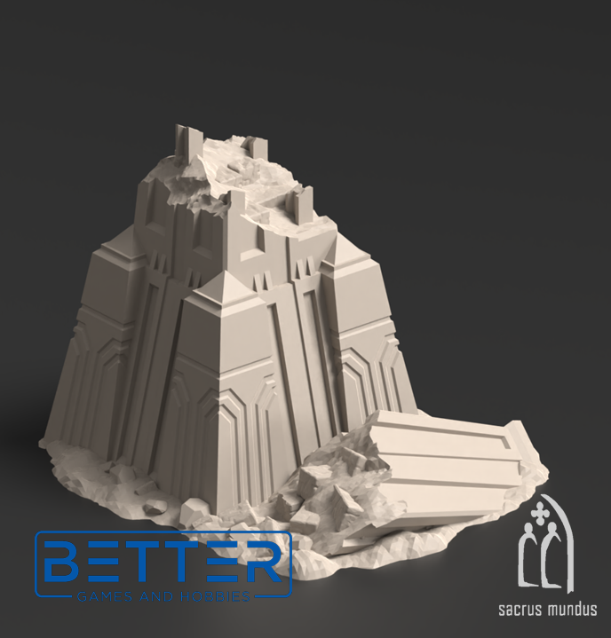 Krotone in flames - Tabletop terrain for Sci-Fi & Grimdark wargaming