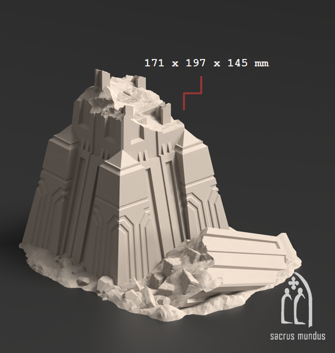 Krotone in flames - Tabletop terrain for Sci-Fi & Grimdark wargaming