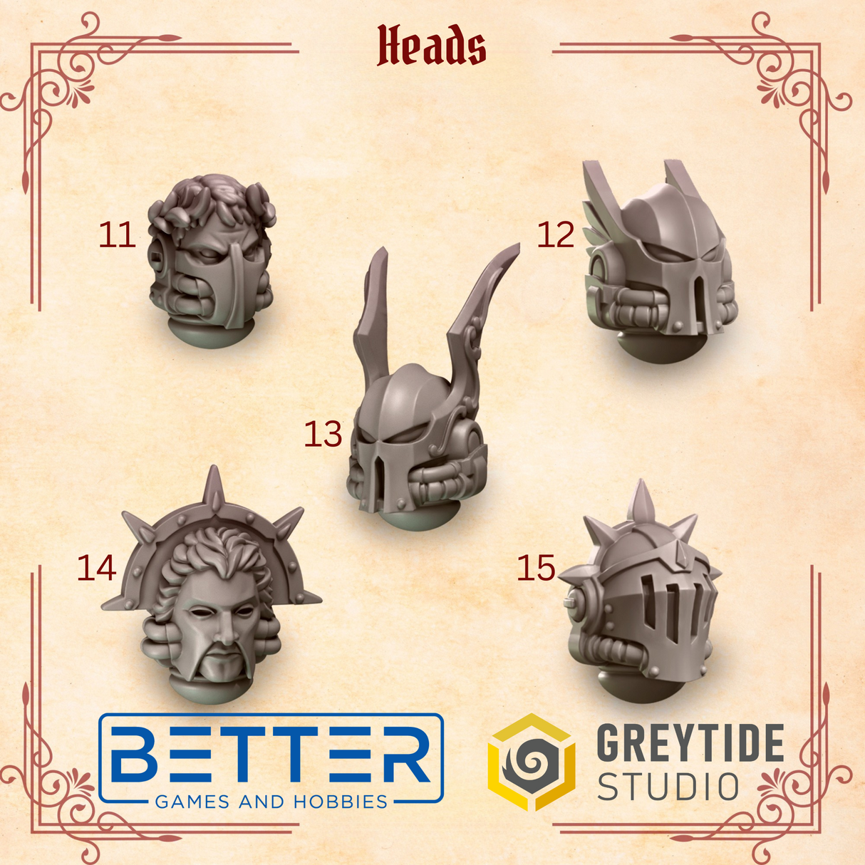 Heads - Crimson Lords - 2nd Born Marines