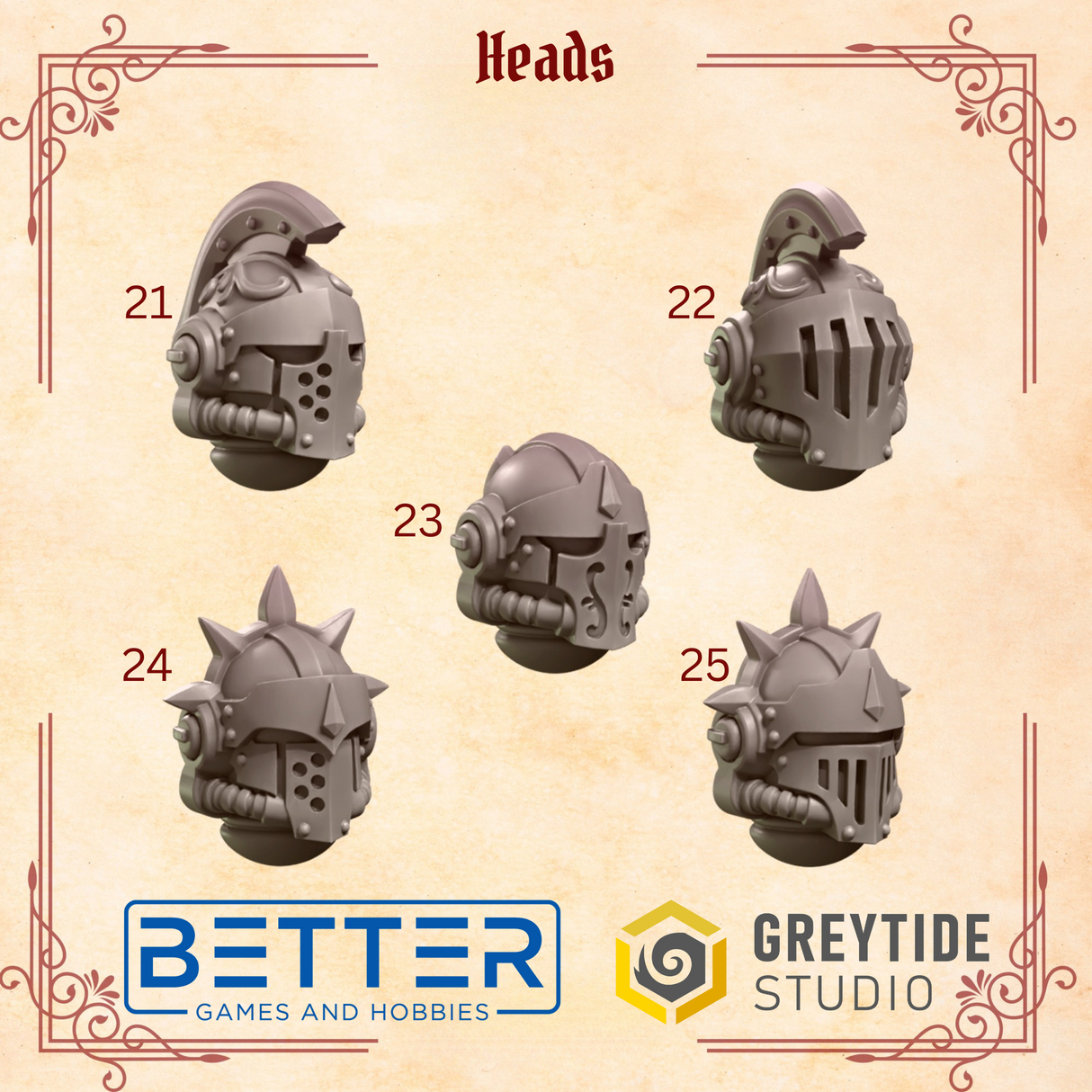 Heads - Crimson Lords - 2nd Born Marines