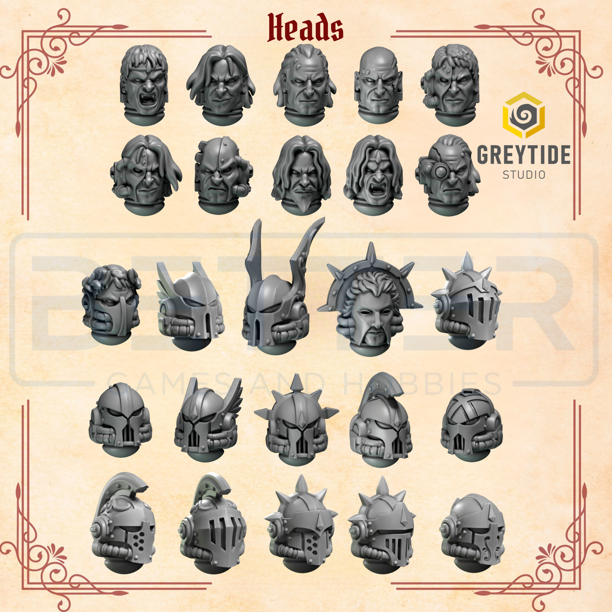 Heads - Crimson Lords - 2nd Born Marines