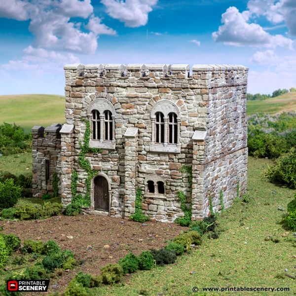 Norman Square Keep - (28, 15 or 10mm scale) - King and Country