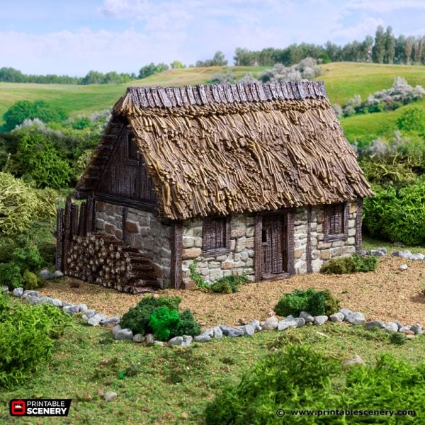 Norman Stone Barn - (28, 15, or 10mm scale) - King and Country
