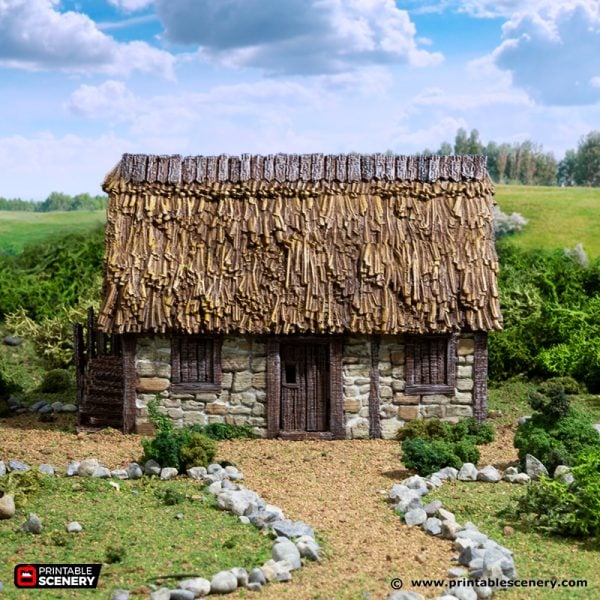 Norman Stone Barn - (28, 15, or 10mm scale) - King and Country