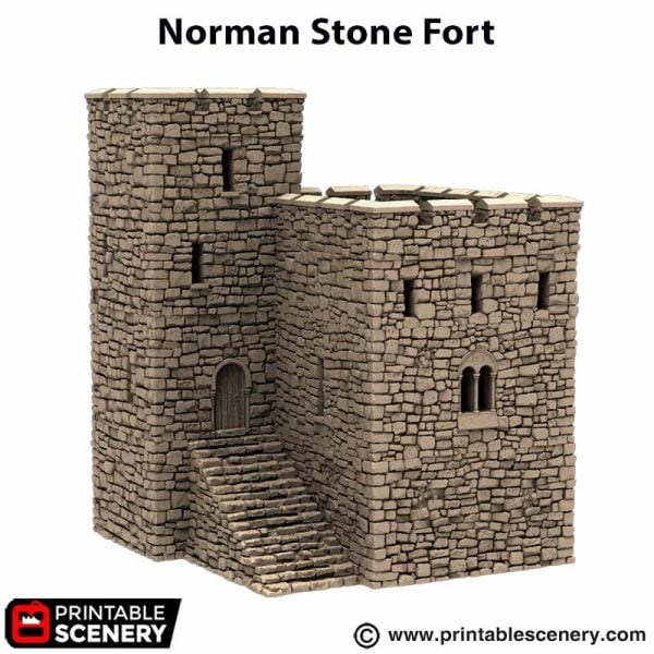 Norman Stone Fort - (28, 15 or 10mm scale) - King and Country
