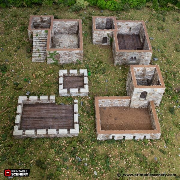 Norman Stone Fort - (28, 15 or 10mm scale) - King and Country