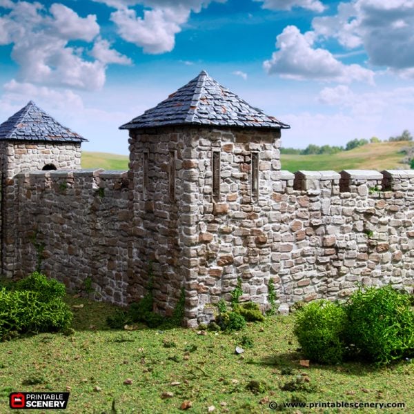 Norman Fort Wall additions - (28, 15, or 10mm scale) - King and Country