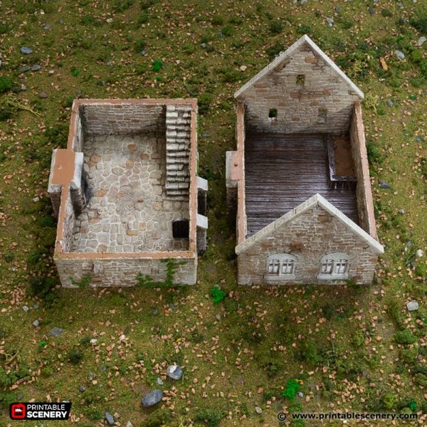 Norman Stone Manor - (28, 15 or 10mm scale) - King and Country