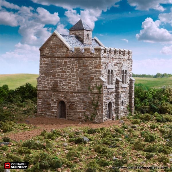 Norman Stone Keep - (28, 15 or 10mm scale) - King and Country