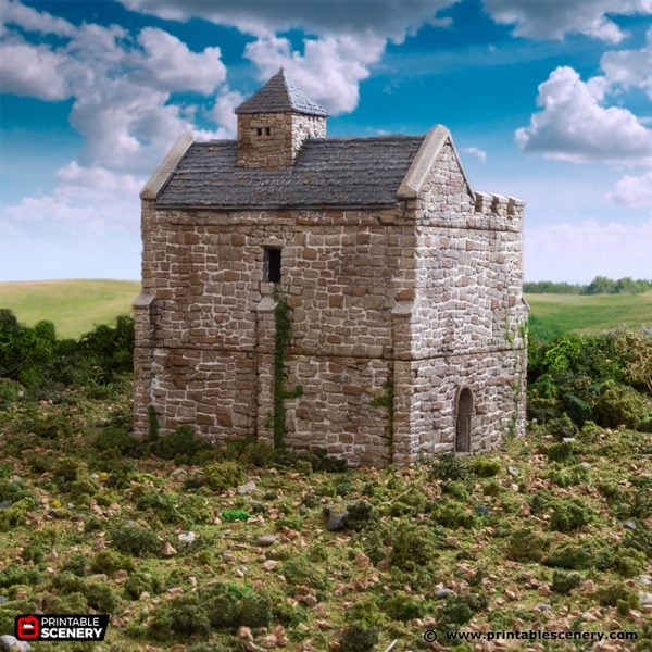 Norman Stone Keep - (28, 15 or 10mm scale) - King and Country