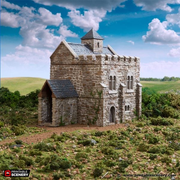 Norman Stone Keep - (28, 15 or 10mm scale) - King and Country