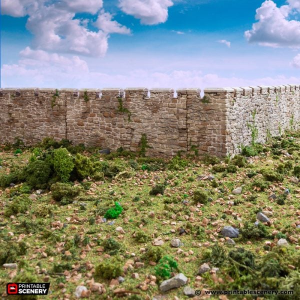 Norman Fort Wall Sections - (28, 15 or 10mm scale) - King and Country