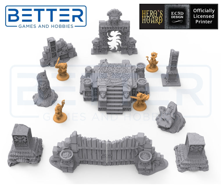 Jungle Temple (28mm Scale) 3d printed Tabletop Terrain Scenery