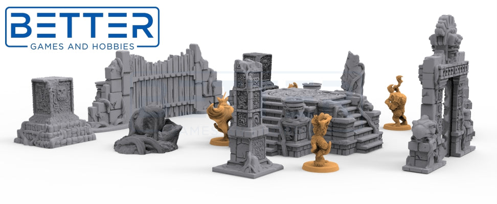 Jungle Temple (28mm Scale) 3d printed Tabletop Terrain Scenery