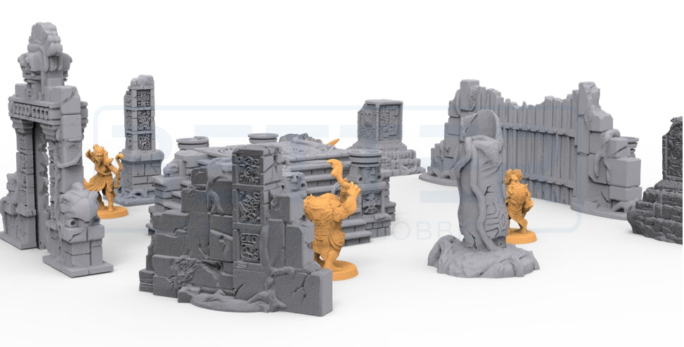 Jungle Temple (28mm Scale) 3d printed Tabletop Terrain Scenery