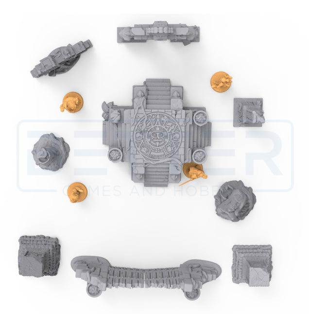 Jungle Temple (28mm Scale) 3d printed Tabletop Terrain Scenery