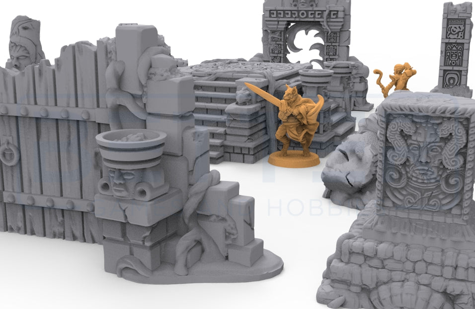 Jungle Temple (28mm Scale) 3d printed Tabletop Terrain Scenery