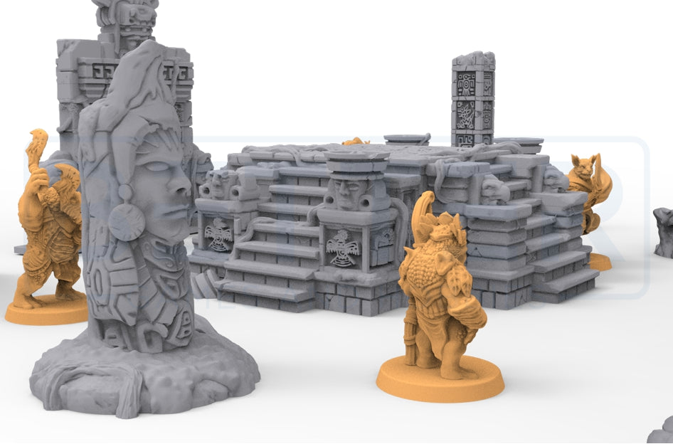 Jungle Temple (28mm Scale) 3d printed Tabletop Terrain Scenery