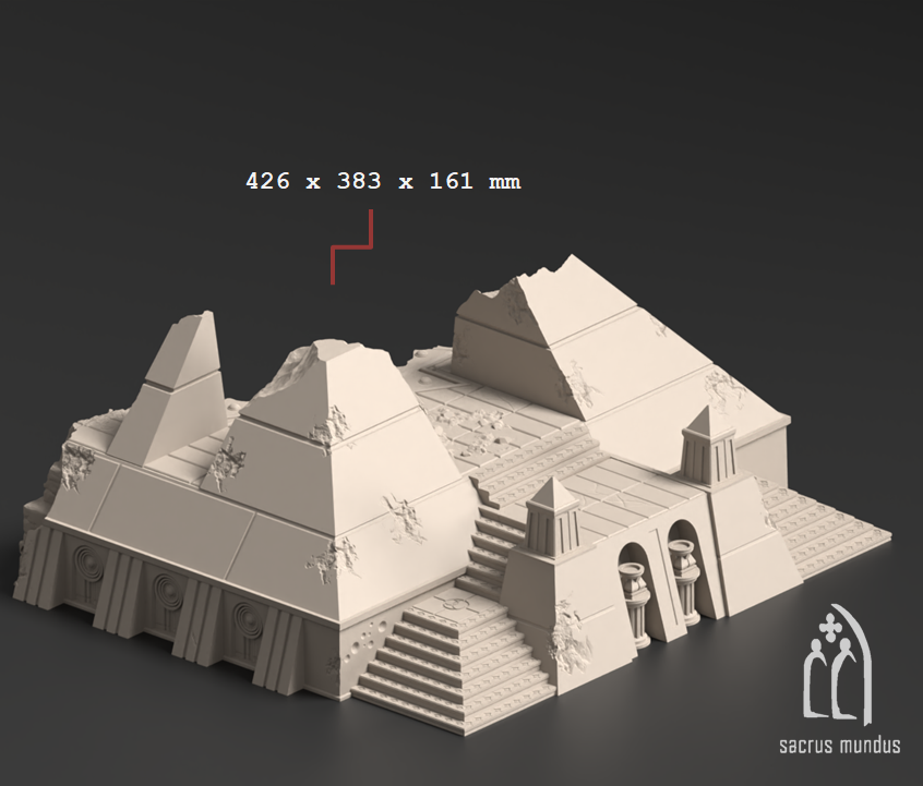 Krotone in flames - Tabletop terrain for Sci-Fi & Grimdark wargaming