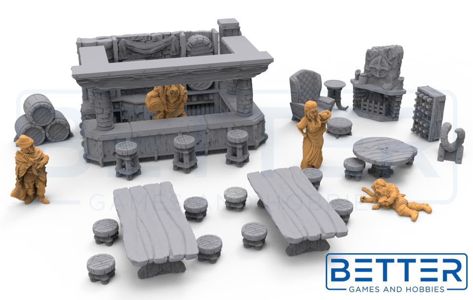 Tavern (28mm Scale) 3d printed Tabletop Terrain Scenery