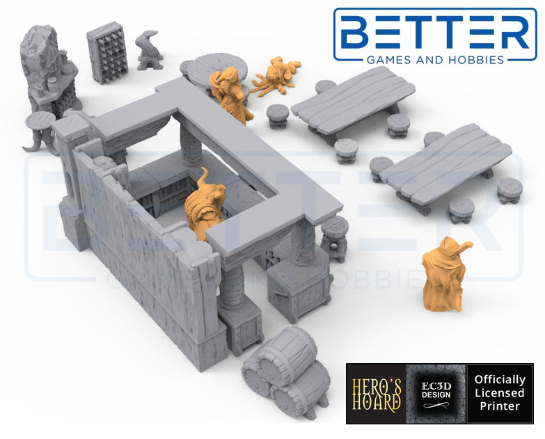 Tavern (28mm Scale) 3d printed Tabletop Terrain Scenery