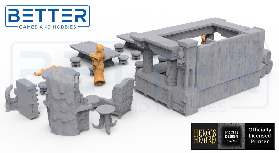 Tavern (28mm Scale) 3d printed Tabletop Terrain Scenery