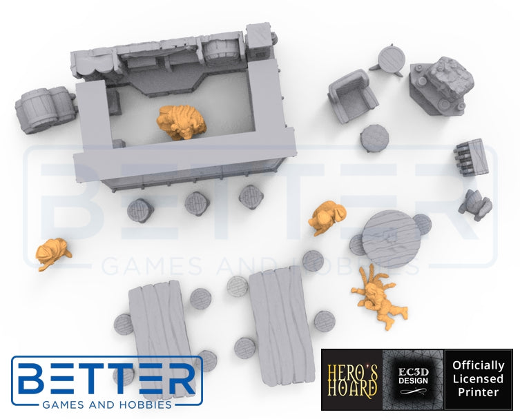Tavern (28mm Scale) 3d printed Tabletop Terrain Scenery