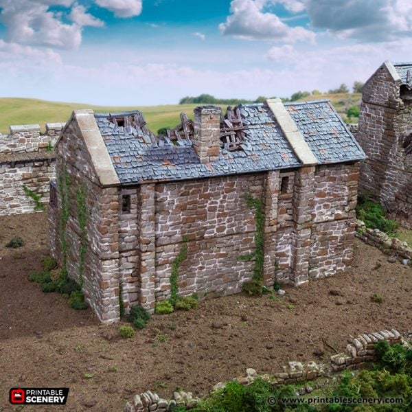 Ruined Black Rock Barracks - (28, 15 or 10mm scale) - King and Country