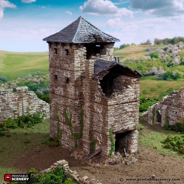 Ruined Black Rock Keep - (28, 15 or 10mm scale) - King and Country